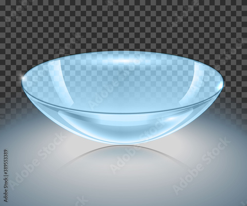 3D realistic vector eye contact lens  on the transparent background.