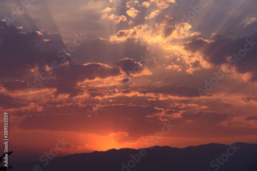 sunset in the sky
