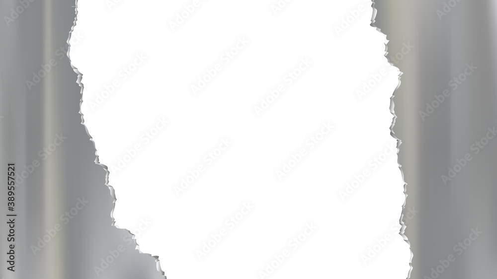 Metal broken plate isolated on white background Metal broken plate isolated on white background