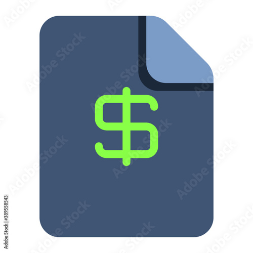 finance file icon with flat style. Suitable for website design, logo, app and ui.