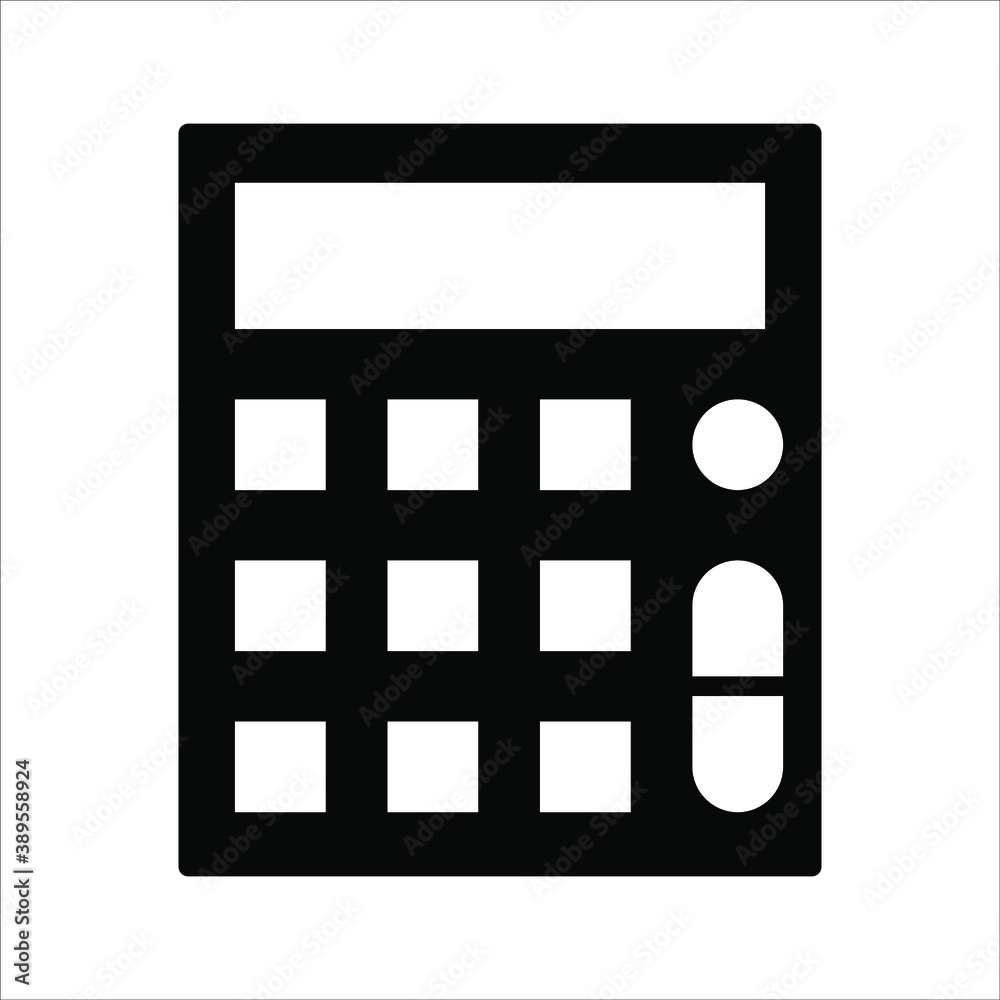 calculator icon on white background. vector eps 10 calculator icon on white background. vector eps 10