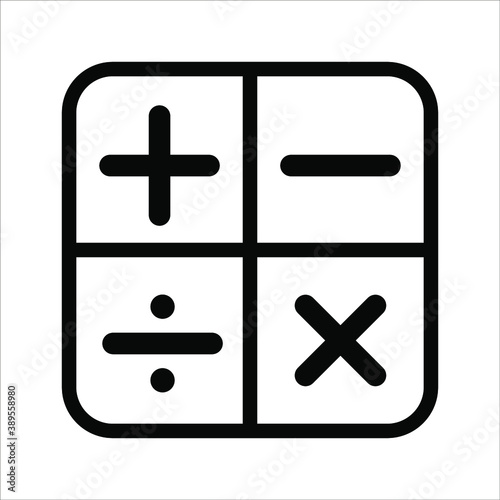 calculator icon on white background. vector eps 10