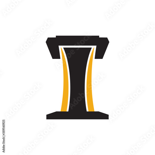 Podium rostrum icon logo design template