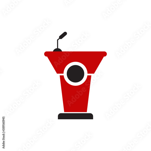 Podium rostrum icon logo design template