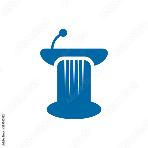 Podium rostrum icon logo design template