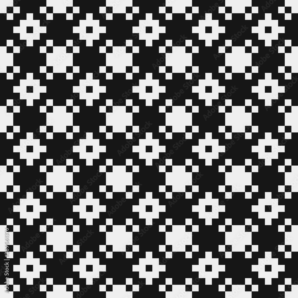 Fototapeta premium Abstract Cross Pattern Dots Logo generative computational art illustration
