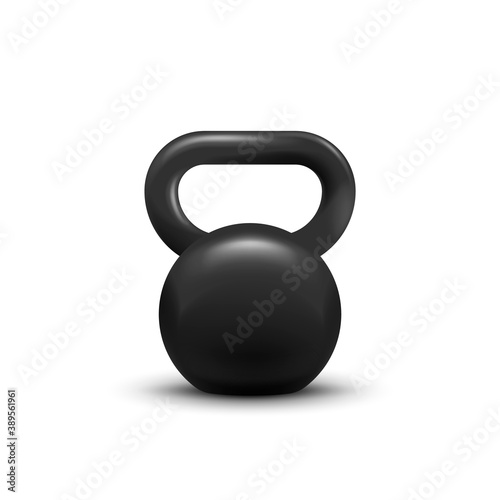 Kettlebell isolated on white background. Vector illustration.