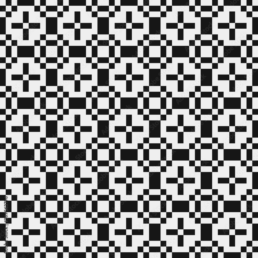 Fototapeta premium Abstract Cross Pattern Dots Logo generative computational art illustration