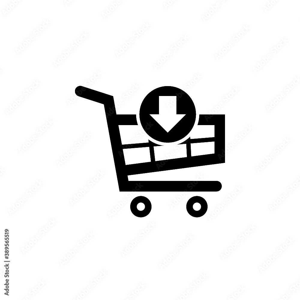Add to cart icon isolated on white background Add to cart icon isolated on white background