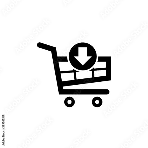 Add to cart icon isolated on white background 