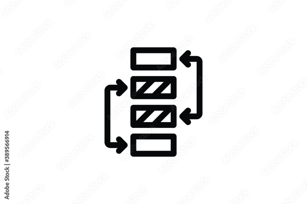 Project Management Icon - Timeline Project Management Icon - Timeline