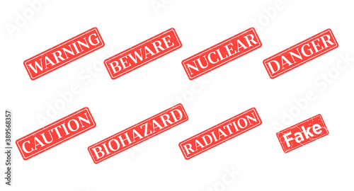 Printed warning sings background vector illustration 