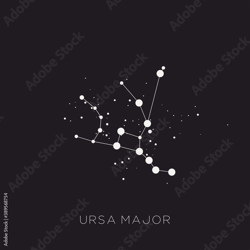 Star constellation zodiac Ursa Major vector