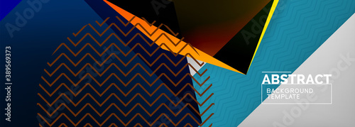 Low poly 3d geometric shapes, minimal abstract background. Vector illustrations for covers, banners, flyers and posters and other