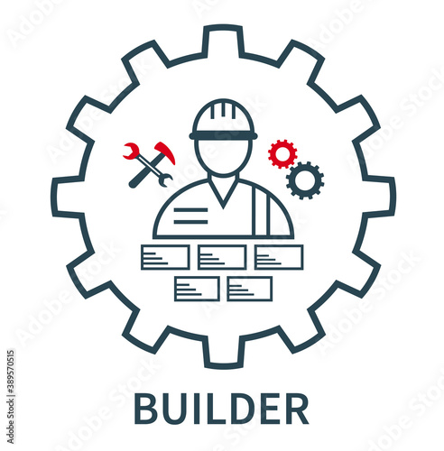  Vector illustration icon for repair, installation and maintenance of apartments and residential premises, finishing, painting, plumbing and other construction works