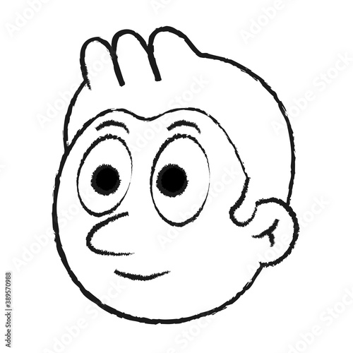 男性キャラクターの顔のイラスト