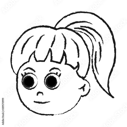 女性キャラクターの顔のイラスト