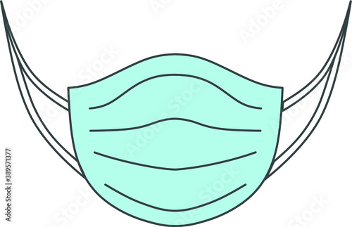 Medical mask for vector people.