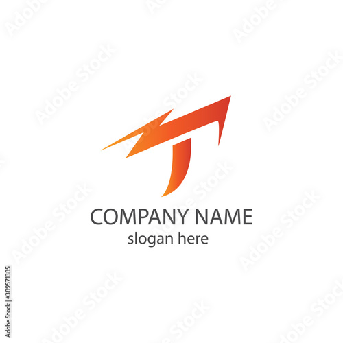 Free Download logo lightning creative color illustration initials t vector design - GFXLoad