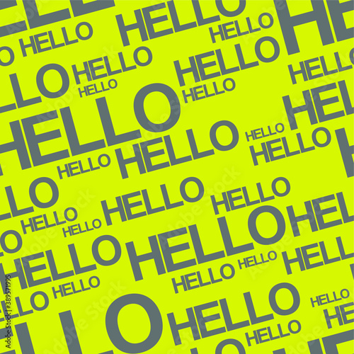 letters on black background with seamless pattern.	