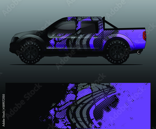 Truck decal graphic wrap vector, abstract background