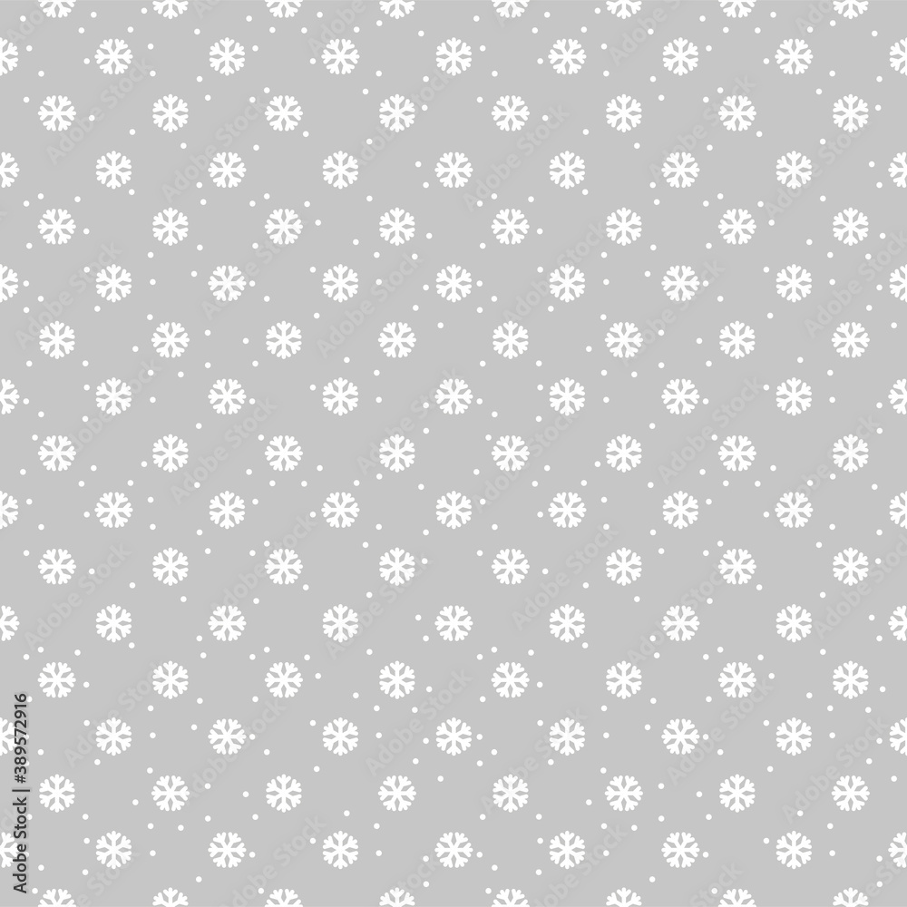 Obraz premium Merry Christmas And Happy new Year. Simple snowflackes. Vector Seamless pattern for gift paper and fabric