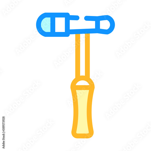 neurologist hammer color icon vector illustration sign