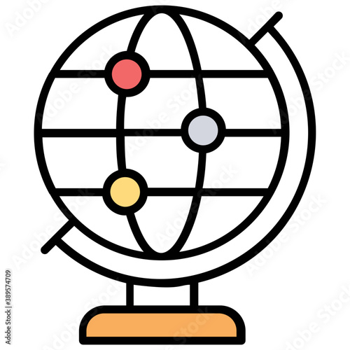 Globe with connections symbolising global network 