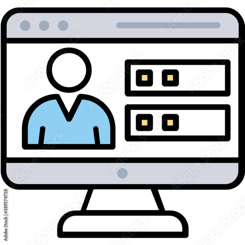
Lcd of a computer embedded with layout of an web user preferences 
