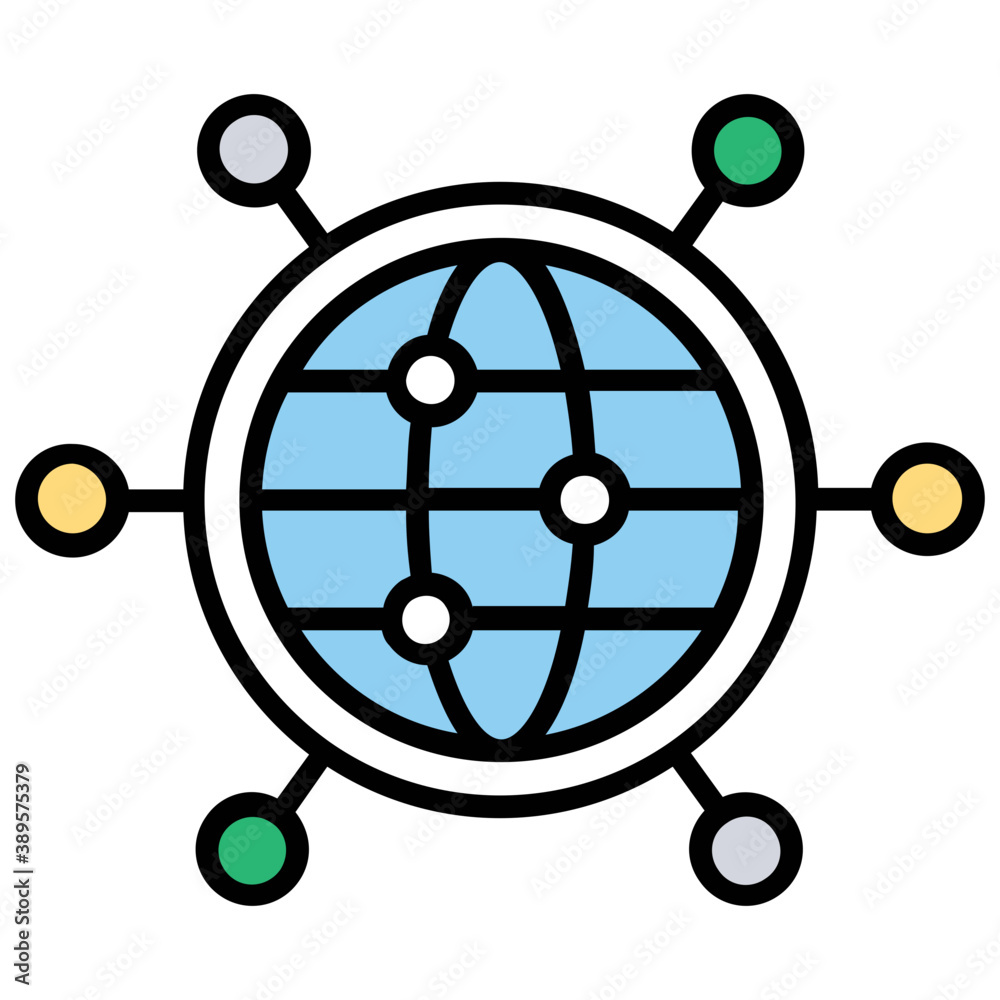 Flat icon design of social media connections
Flat icon design of social media connections