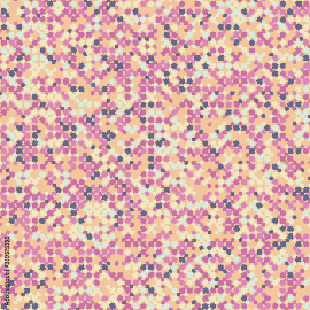 Seamless checkered pattern. Jagged, quivering lines. Blue, pink and purple shades.