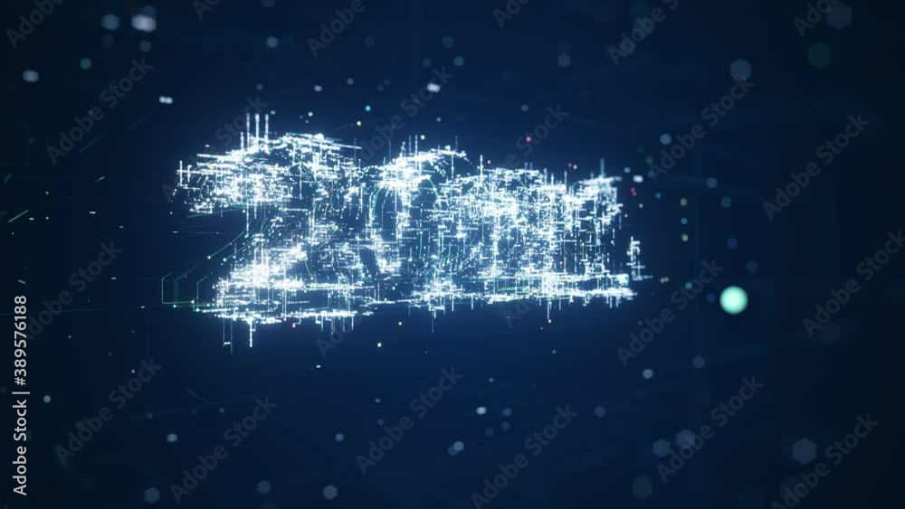 Digital banner 2021 Happy New Year on blue background.
