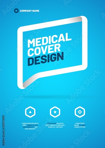 Template design with frame for medical layout. Vector design A4 size for poster, flyer or banner.