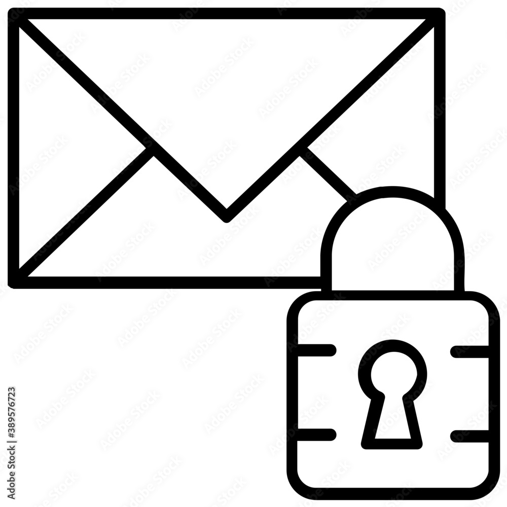 Letter envelope with padlock presents secure email concept
Letter envelope with padlock presents secure email concept
