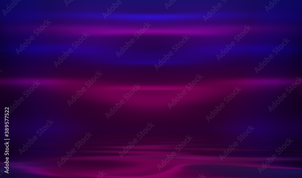 custom made wallpaper toronto digitalAbstract dark futuristic background. Ultraviolet multicolored beams of neon light reflect off the water. Background of empty stage show, beach party. 3d illustration