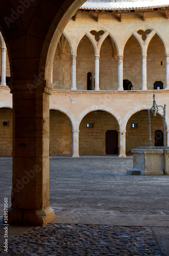 Interior of Bellver Castle in Mallorca  a former Spanish prison