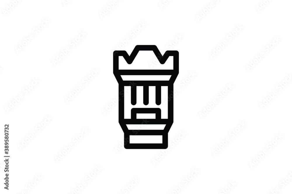 Photograph Outline Icon - Lens