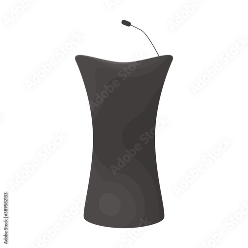 Tribunal podium cartoon vector icon.Cartoon vector illustration podium conference. Isolated illustration of tribunal podium icon on white background.