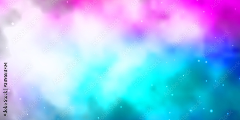 Fototapeta premium Light Multicolor vector layout with bright stars.