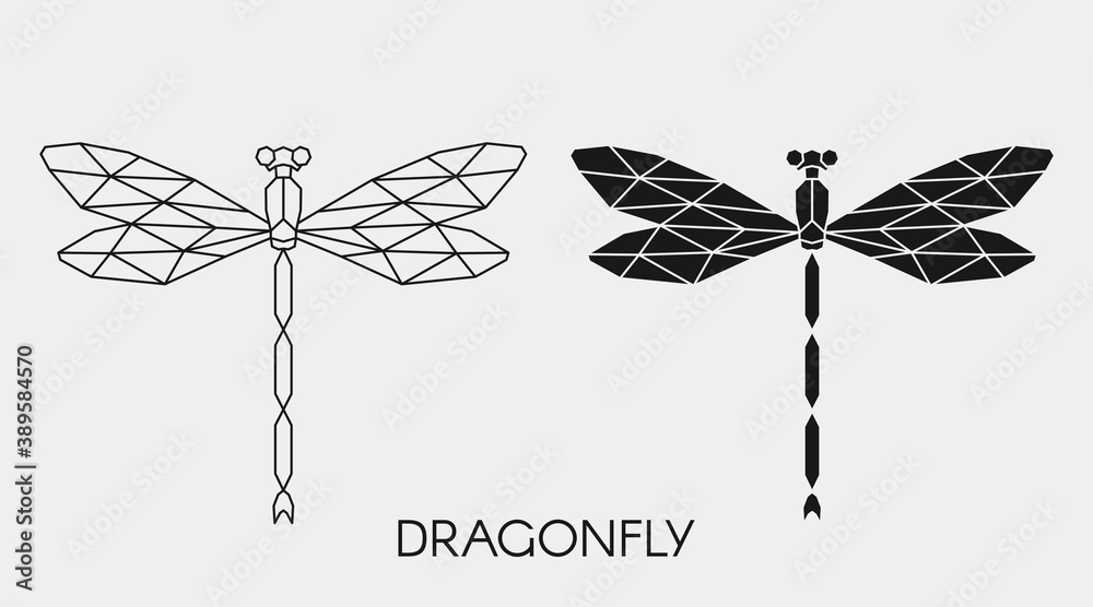 Geometric linear dragonfly. Abstract polygonal insect. Vector illustration.
Geometric linear dragonfly. Abstract polygonal insect. Vector illustration.