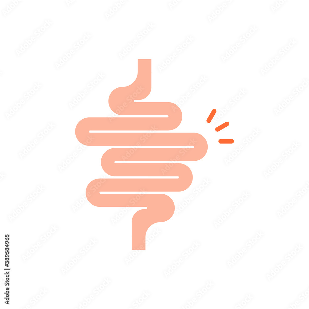 Colitis icon on white background Colitis icon on white background