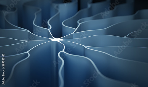 Canvas Print AI and nano technology concept