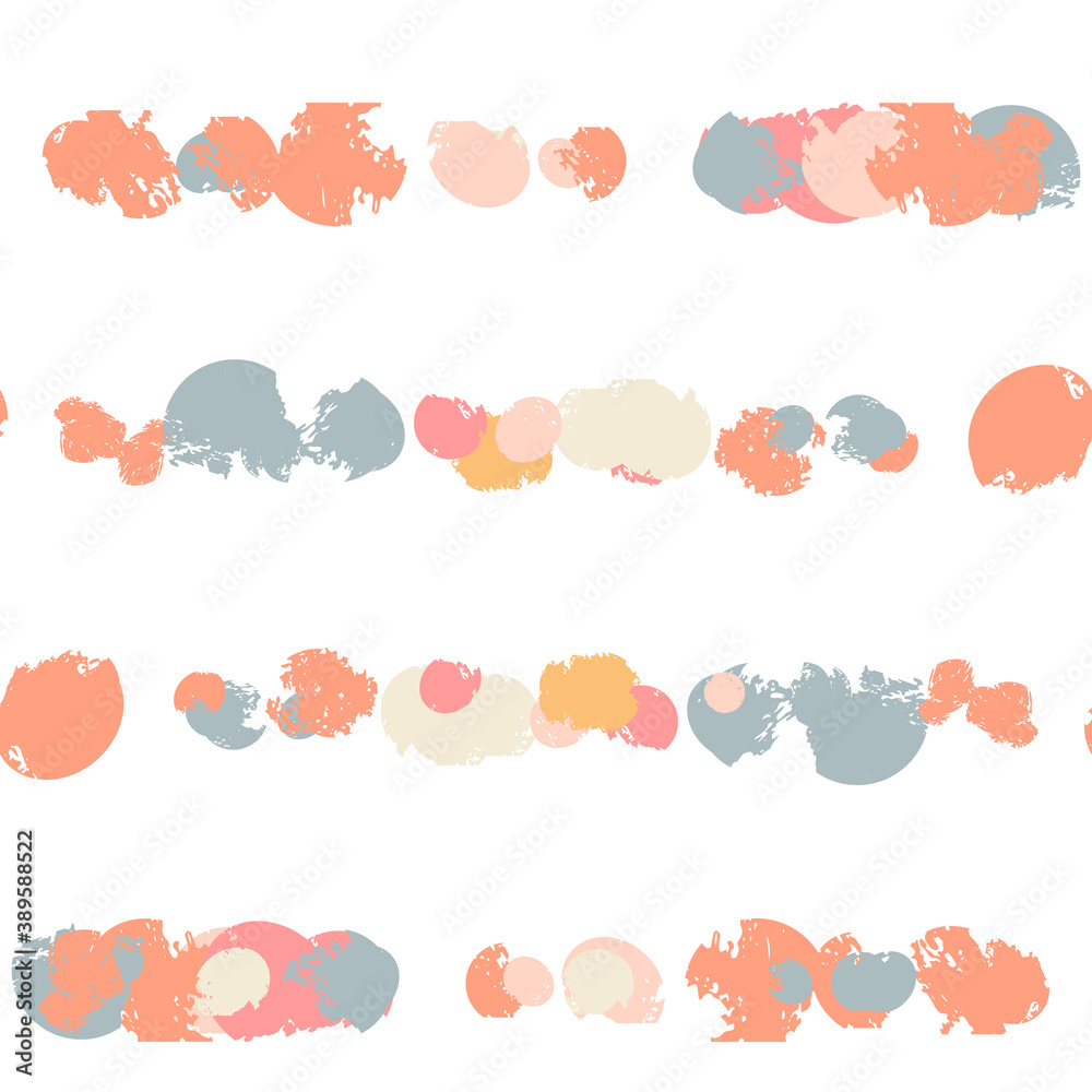 Abstract vector seamless pattern with brush stains. Rounded confetti like shapes in positive colors. Background for wallpaper, textile and web design. Abstract vector seamless pattern with brush stains. Rounded confetti like shapes in positive colors. Background for wallpaper, textile and web design.