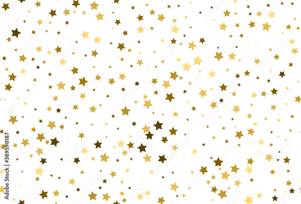 Seamless golden star pattern. Vector