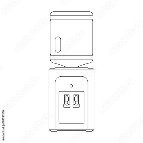 Cooler vector icon.Realistic vector icon isolated on white background cooler.