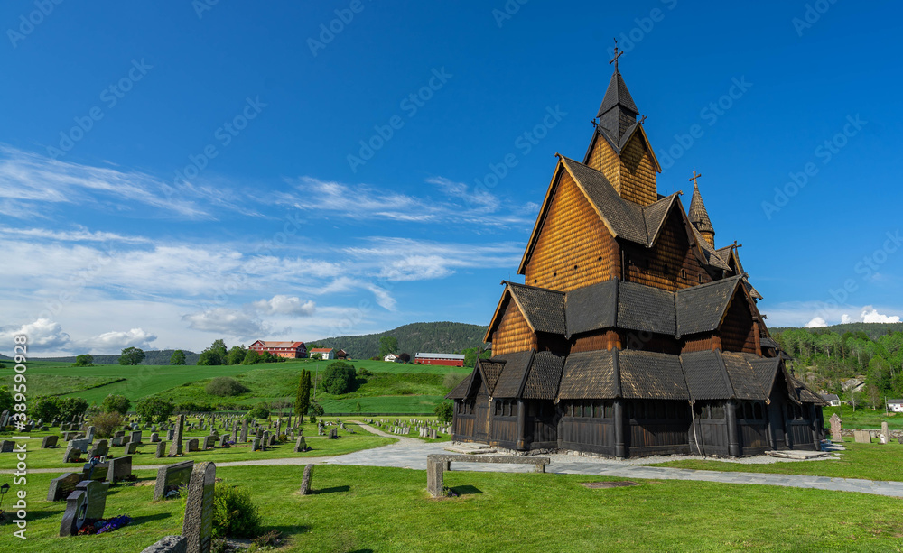 The famous medieval stave church named 