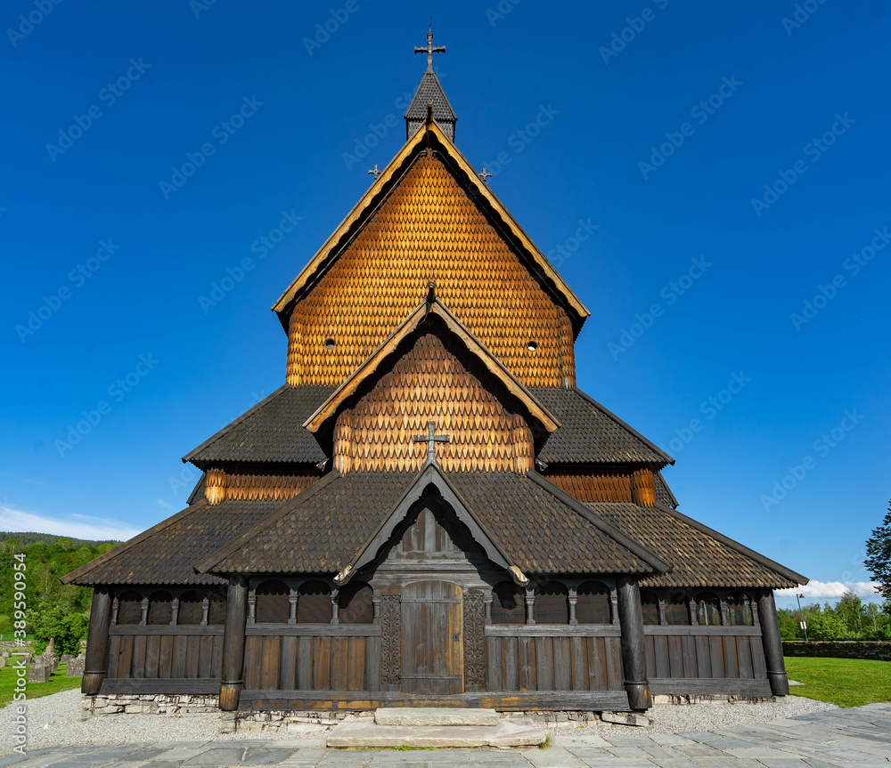 The famous medieval stave church named 