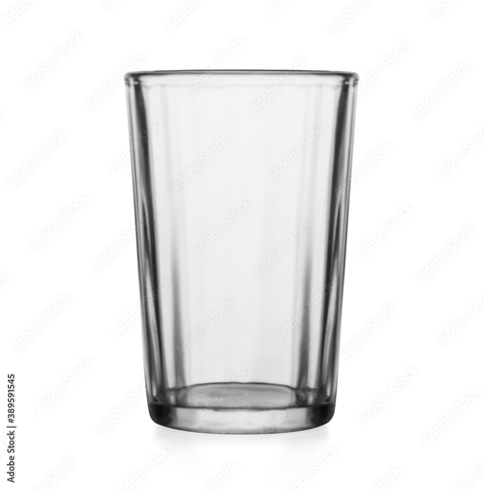 empty transparent glass isolated on white background empty transparent glass isolated on white background