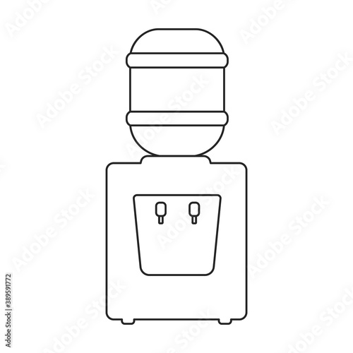 Water cooler vector icon.Outline vector icon isolated on white background water cooler.