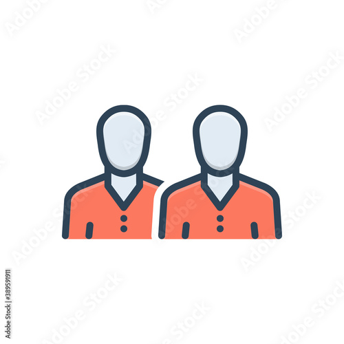 Color illustration icon for both